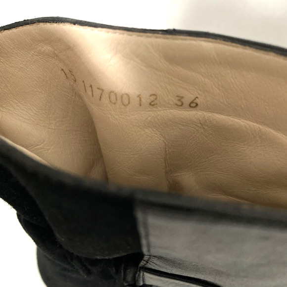 Lodi Sedi Boot Ankle Bootie Black Leather Suede Elastic Black Heel Point… - Picture 8 of 10